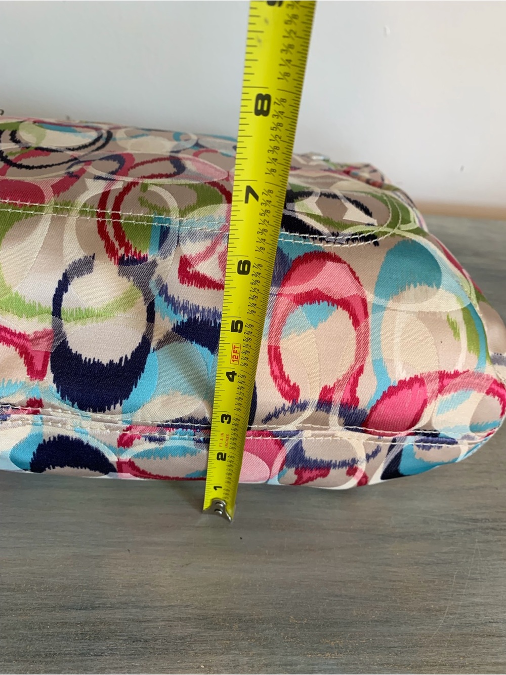 Coach bag purse Multicolor C logo shoulder bag tote designer discontinued y2k - Picture 12 of 12